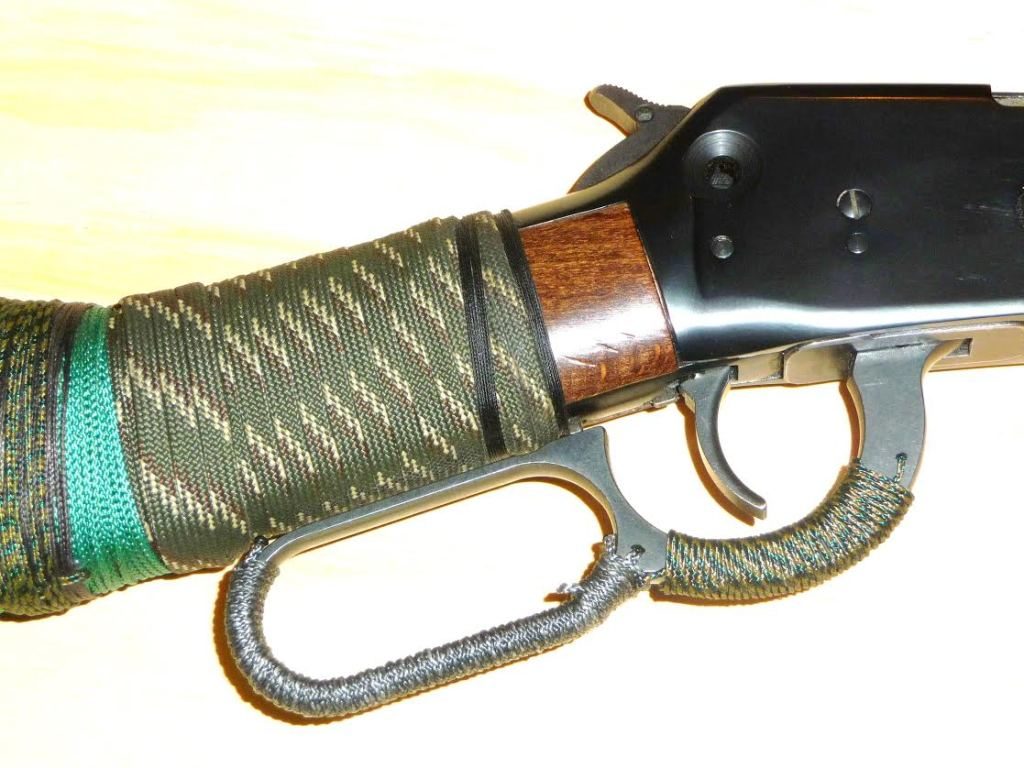 cordage wrapped around rifle stock