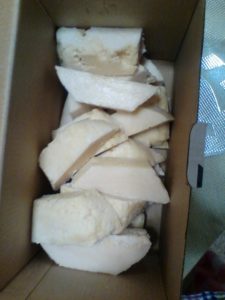 <a href="https://www.thesurvivalistblog.dream.press/wp-content/uploads/2017/10/crisco-and-orange-oil-soaps-1.jpg"><img class="size-medium wp-image-39365" src="https://www.thesurvivalistblog.dream.press/wp-content/uploads/2017/10/crisco-and-orange-oil-soaps-1-263x350.jpg" alt="Crisco and orange oil soaps " width="263" height="350" /></a> Crisco and orange oil soaps Making your own soap is an enjoyable and useful activity. <a href="http://amzn.to/2yxcA2j">Homemade soaps</a> are also better for the skin because they contain glycerin. Glycerin is a natural product of the soap making process. But, with many commercial soaps, the glycerin is removed and used to make lotions and other cosmetics. With self-made soaps, the glycerin is not removed and you will benefit from its soothing and moisturizing effects. When you are just starting out making soap, it is not good to use a complicated recipe with expensive ingredients. You do not want to get overwhelmed. You also do not want to waste money on fancy imported oils and 50 different types of milk and additives when you are not yet confident with your craft. When starting out, it is better to keep things simple and low cost. I am going to teach you how to make an uncomplicated soap using just four ingredients. Those ingredients include Crisco, orange essential oil (which is optional), lye and olive oil. You don't have to use any essential oils if you want a fragrance free soap. Usually making soap from scratch involves a “cure” time of 4-6 weeks. During this time, the soap becomes milder and harder. However, I am going to also teach you a simple oven <a href="http://amzn.to/2yxcA2j">processing technique that can make your soap</a> safe to use within a couple of days. <u>Items Needed</u> <ol> <li>Goggles: This is to protect your eyes from the “fumes” generated by the lye water. I have used my old swimming goggles and they worked just fine. You can also get goggles from the Dollar Tree.</li> <li>White Vinegar: This is used to neutralize the lye if any of lye water splashes on you.</li> <li>Rubber Gloves: These protect your hands and can also be obtained from most dollar stores.</li> <li>Stick Blender: I purchased mine for less than $10 from a local discount store.</li> <li>Silicone Cake Molds: I got some from Dollar Tree. I used 5 small silicone cake molds for my soaps. You can also use a regular pan lined with lightly oiled wax paper so that the soap will not stick to the pan.</li> <li>Candy Thermometer: The first time I ever made soap, I didn't have one of these and it made things harder. Get a candy thermometer. I purchased one for a couple of dollars on eBay.</li> <li>Lye: I use “Instant Power Crystal Lye Drain Opener” from Walmart. It costs $5.16 and I still have plenty of lye left over to make more batches of soap. Your lye must be 100% pure lye...not  Drano or anything like that. You can also purchase lye from eBay, Amazon or various online soap making shops. I have heard of people buying the 100%  pure lye from Lowe's as well. You will need ¾ cup of lye for this recipe.</li> <li>Crisco: You will need 3 pounds of this. I got 3 containers of Crisco from Dollar General. Each container was a pound. You can use generic Crisco as well but it must be 100% vegetable shortening.</li> <li>Olive Oil: You will need 1 tablespoon of this. I purchased mine from Dollar General. It must be 100% pure olive oil, not the “olive oil” blend sold at Dollar Tree which is mainly just soybean oil. The olive oil hardens the soap.</li> <li>Orange Essential Oil: I used about ½ of an ounce. It smells heavenly. You can get essential oils on eBay, Amazon and at drugstores such as Rite Aid.</li> <li>Kitchen Scale: This is optional for this recipe (in my opinion). It will make things more precise, but I did not use a scale because I did not have one at the time. I just measured things out carefully using measuring cups and I had no problems.</li> </ol> <strong><u>The Steps</u></strong> <a href="https://www.thesurvivalistblog.dream.press/wp-content/uploads/2017/10/cake-pan.png"><img class="size-full wp-image-39363" src="https://www.thesurvivalistblog.dream.press/wp-content/uploads/2017/10/cake-pan.png" alt="Cake Pan" width="216" height="161" /></a> Cake Pan <ol> <li>Measure out your lye. If you have a scale, measure out 220 grams of lye. If not, very <strong>very</strong> carefully measure out ¾ cup of lye and pour the crystals into a non-metal container.</li> <li>Measure out 330 grams (or 1 and ½ cup) of distilled or filtered water. Very carefully pour the lye crystals into the water. There will be fumes. Stir with a spoon (again no metals are allowed...use plastic or wooden spoons). It is good to place the lye water under the stove exhaust fan if you can. If not, open the windows for adequate ventilation.</li> <li>Melt your Crisco and add your olive oil.</li> <li>After the oils are melted together, turn off the stove and remove the pot from the stove. Use a thermometer to measure the temperature of the oils. The oils should be about 120 degrees.</li> <li>Check the temperature of your lye water. It will be about 175 degrees.</li> <li>You must get the lye water and the oils to a similar temperature. So, place your lye water container in a sink full of ice water until it has cooled down to 97-100 degrees. While you are waiting for this to happen, your oils will be cooling down naturally.</li> <li>When both the oils and the lye water are between 97-100 degrees, mix them together. Pour the lye water into the oils. Use your stick blender to blend the mixture until it looks like pudding. When the mixture reaches this stage, it is said to be at <em>trace</em>.</li> <li>When your mixture reaches trace, add your essential oils to the mixture. Blend well and quickly pour your mixture into your cake pans. Certain essential oils will sometimes cause the mixture to “seize” so work quickly once you add your fragrance oil.</li> <li>Place your soap in the oven at 170 degrees (or on the lowest setting your oven has available. If your oven has a “warming” feature, you can use that). Let the soap stay in the oven for about 2 hours. However, check on the soap every 20 minutes or so to make sure that it does not “bubble over”. The heat from the oven is forcing the saponification process. If you didn't use the oven method, it would take 4-6 weeks after you pour your soaps before you could be able to use them.</li> <li>Let your soap rest for a few hours and then cut it into soap bars.</li> <li>Let the soap rest for another day so the excess water will evaporate and the soap will become milder and harder.</li> <li>Enjoy your homemade soap!</li> </ol> This bar cleans very well and has a medium amount of lather. Many people (myself included) love lots of lather. But, the amount of lather a soap produces does not measure its cleaning ability. My Orange Crisco Soap is not extremely moisturizing like a Dove beauty bar, but it does not strip the skin either. Your entire family can use it or <a href="http://amzn.to/2yxcA2j">you can even sell the soap at flea markets or online</a>. The ingredients are cheap and readily available which make it perfect for a novice soap maker. I showered with my soap 2 days after making it. I have a whole box of soap from this one batch. It's easy, economical and fun. Please try it! <strong>Also Read:</strong> <ul> <li><a href="https://www.thesurvivalistblog.dream.press/diy-rendering-fat-making-soap/">DIY Rendering Fat & Making Soap</a></li> <li><a href="https://www.thesurvivalistblog.dream.press/homemade-laundry-soap/">Judy’s Homemade Laundry Soap</a></li> <li><a href="https://www.thesurvivalistblog.dream.press/soap-thieves-surprising-lesson-prepping/">Soap Thieves, A Surprising Lesson About Prepping</a></li> <li><a href="https://www.thesurvivalistblog.dream.press/making-selling-soap/">Making and selling soap</a></li> <li><a href="https://www.thesurvivalistblog.dream.press/how-to-make-laundry-soap/">Making Laundry Soap</a></li> <li><a href="http://amzn.to/2yxcA2j">Making Soap From Scratch: How to Make Handmade Soap - A Beginners Guide and Beyond</a></li> </ul>