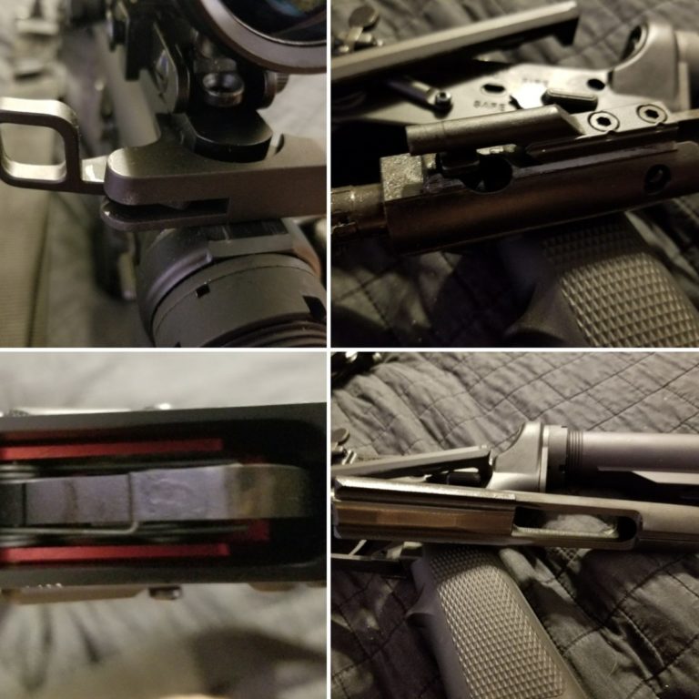 photo of an AR-15 rifle and rifle parts
