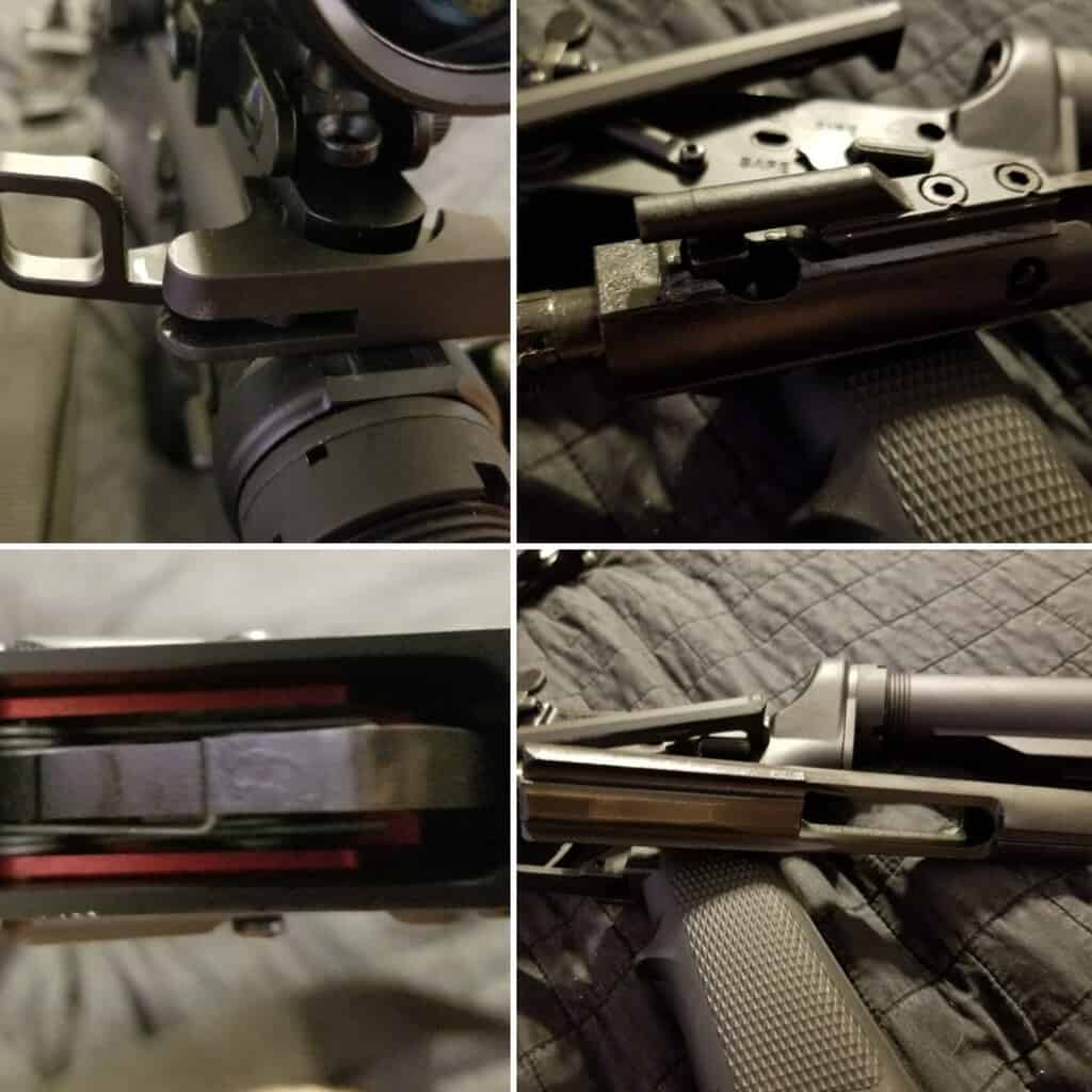 photo of an AR-15 rifle and rifle parts