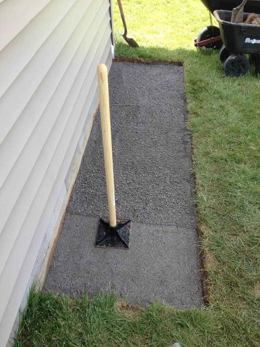 preparing the ground for rainwater catchment home use