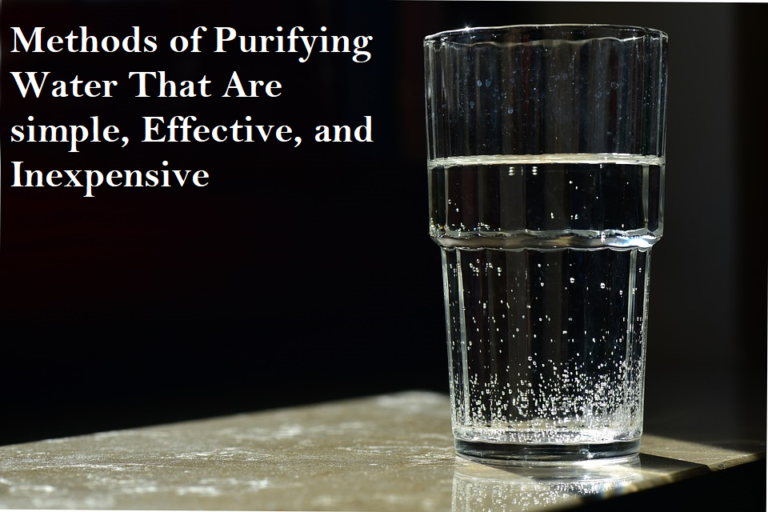 Methods of Purifying Water That Are simple, Effective, and Inexpensive